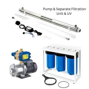 Pack 2 Medium House 2 Bathroom Combination Offer Multistage Pump, Filtration System & UV: Choose High or Low Pressure Pump, and Separate Filter & UV or Integrated