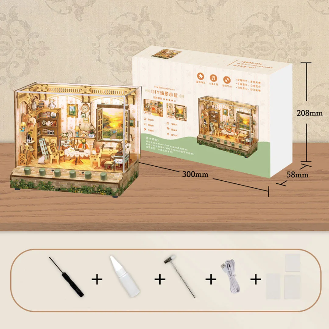 Pastoral Time DIY Miniature & 6 Sound Effects Scene House