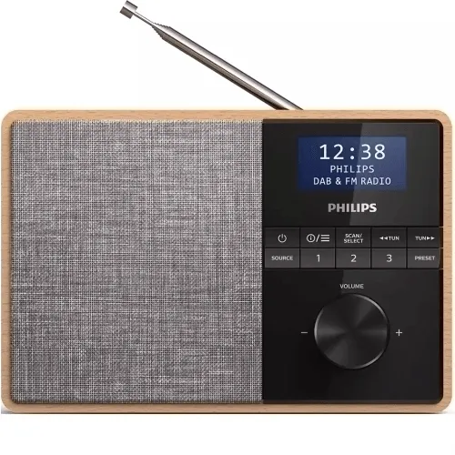 Philips Wooden Radio TAR5505 DAB /FM Bluetooth LED Clock Kitchen Timer