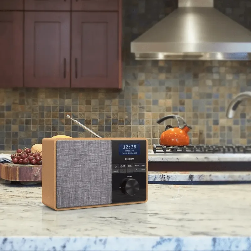 Philips Wooden Radio TAR5505 DAB /FM Bluetooth LED Clock Kitchen Timer