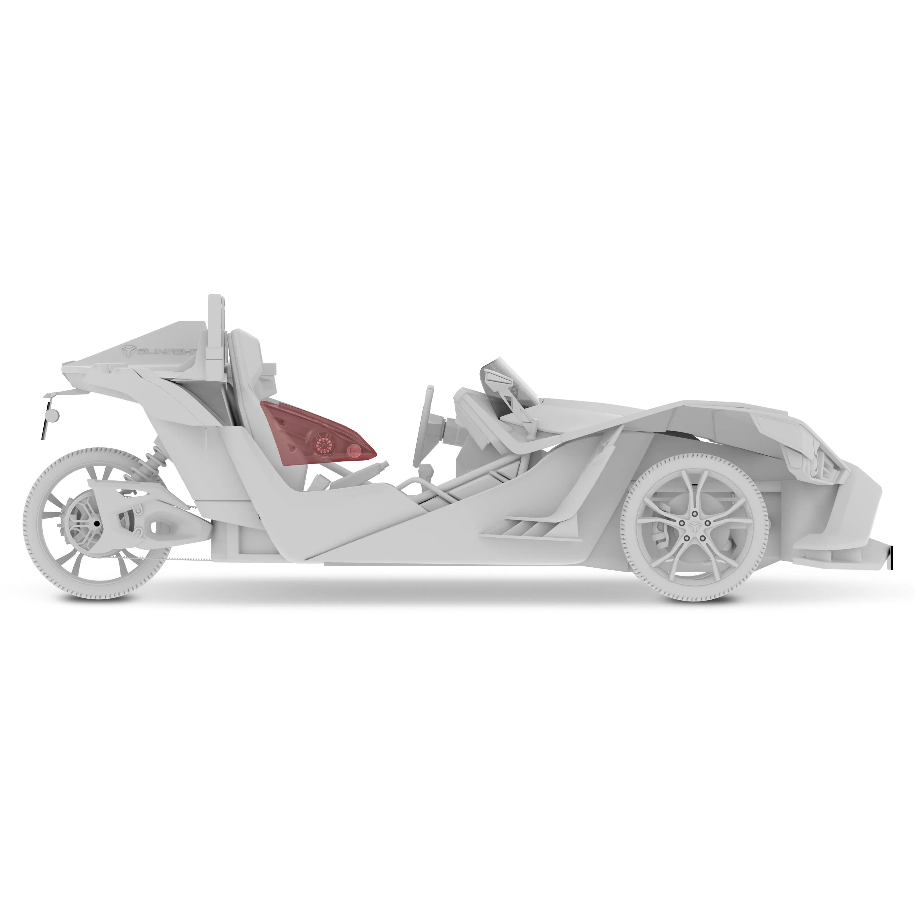 Polaris Slingshot 6.5" Arm Rest Enclosure With Digital Led Lights | 2015 - Current