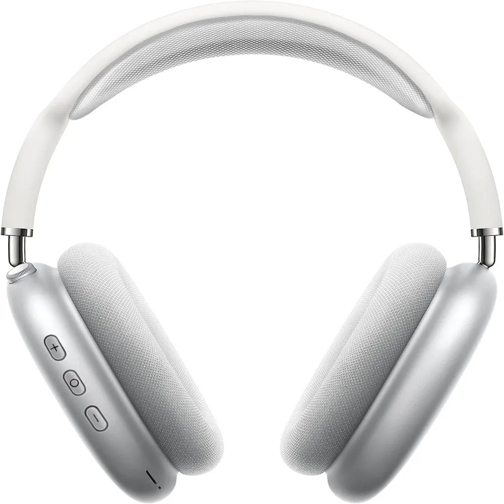 Pro Wireless Headphones Bluetooth,Active Noise Canceling over Ear Headphones with Microphones Hifi Audio Headset for Iphone/Android-Silver