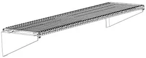 Production Basics 8401 Wire Shelf for WorkStations, 12"D x 36"W