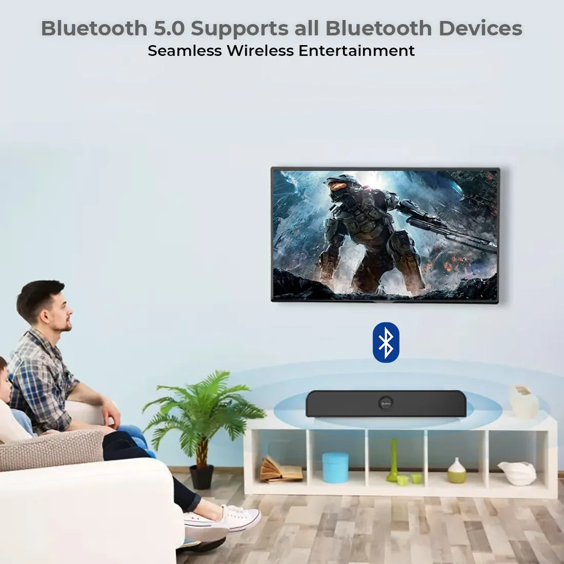 pTron Musicbot Evo with 10Hrs Playtime, Punchy Bass & Aux Port 10 W Bluetooth Soundbar  (Black)