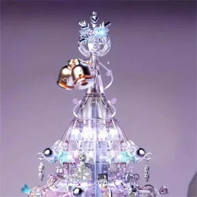Purple Christmas Tree Music Box with Lights