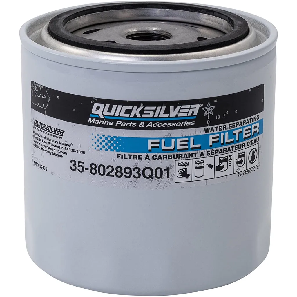 Quicksilver Stainless Steel Fuel Water Separator.