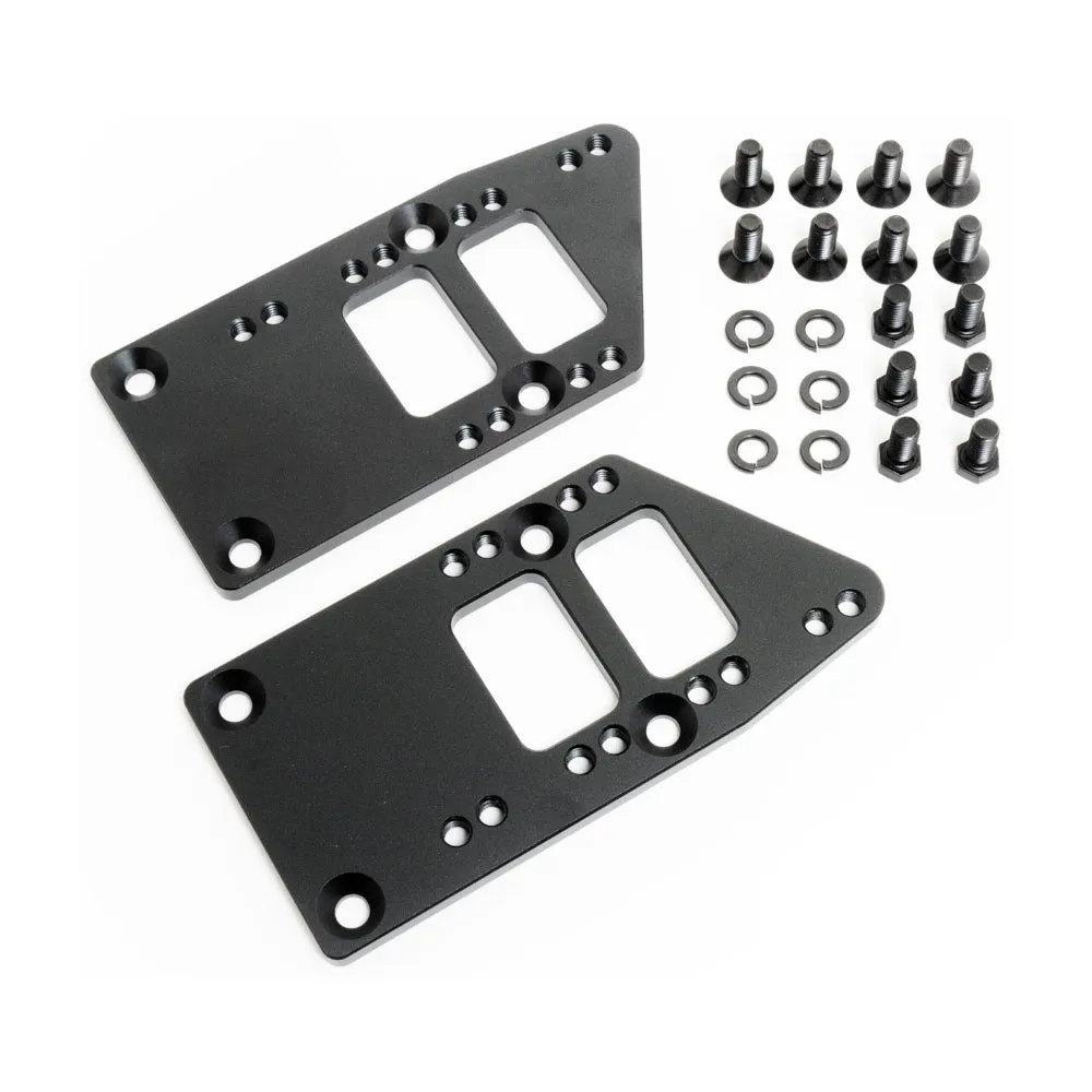 Racing Power Motor Mount Adapter - Bolt-On - Adjustable - 7/16 to 2-1/4 in Forward Mount - Black - LS-Series Engines to GM 3-Bolt (Pair)