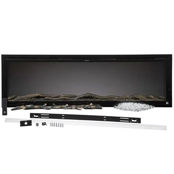 Refurbished Sideline Elite Smart 100 Inch WiFi-Enabled Recessed Electric Fireplace (Alexa/Google Compatible)
