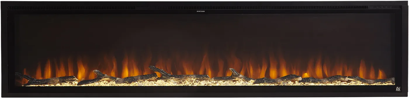 Refurbished Sideline Elite Smart 100 Inch WiFi-Enabled Recessed Electric Fireplace (Alexa/Google Compatible)