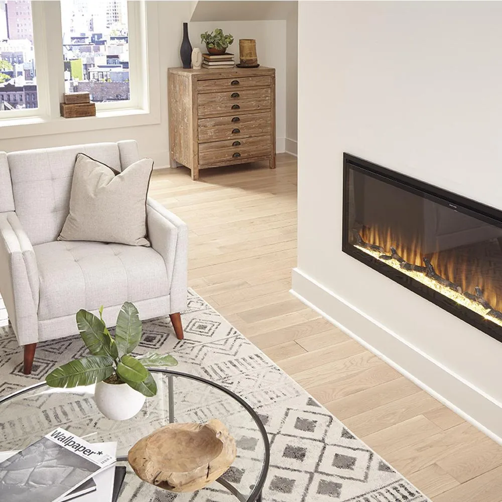 Refurbished Sideline Elite Smart 100 Inch WiFi-Enabled Recessed Electric Fireplace (Alexa/Google Compatible)