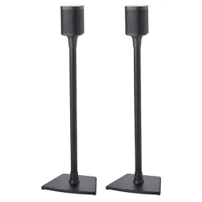 Sanus Fixed-Height Wireless Speaker Stands for Sonos ONE, PLAY:1, and PLAY:3 - Pair (Black)