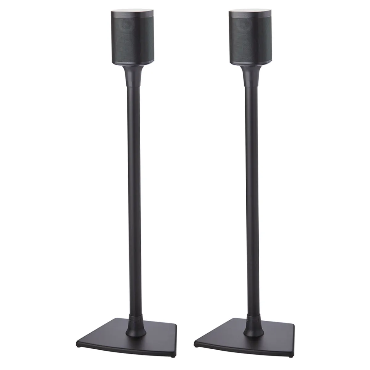 Sanus Fixed-Height Wireless Speaker Stands for Sonos ONE, PLAY:1, and PLAY:3 - Pair (Black)