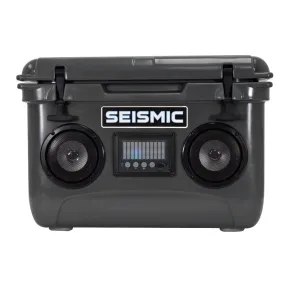 SC37WS-Gray - 37 Quart Gray Hard Cooler Box with Built-In Bluetooth Speakers