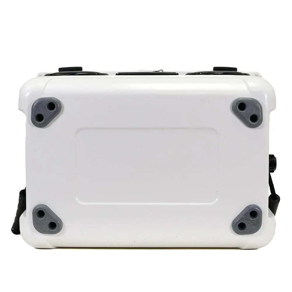 SC37WS-White - 37 Quart White Hard Cooler Box with Built-In Bluetooth Speakers