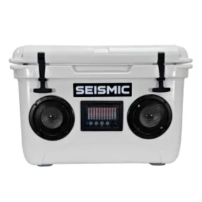 SC37WS-White - 37 Quart White Hard Cooler Box with Built-In Bluetooth Speakers
