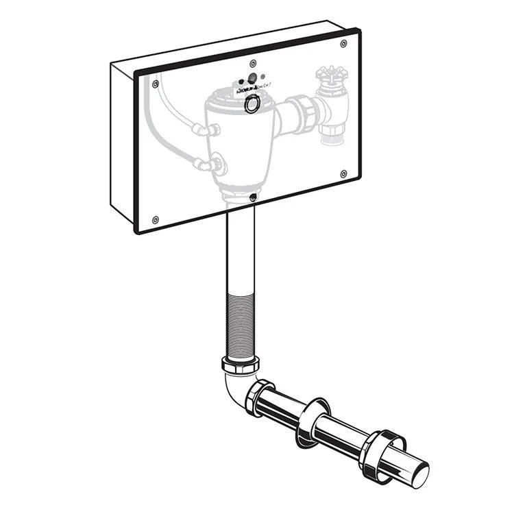 Selectronic Concealed Sensor-Operated Toilet Flush Valve Base with Wall Box