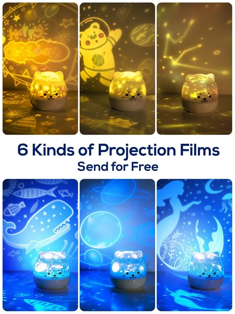Star Projector Light Colorful Music LED Night Lights USB Charging/Rotatable/Sing Project lamp Bedroom Party