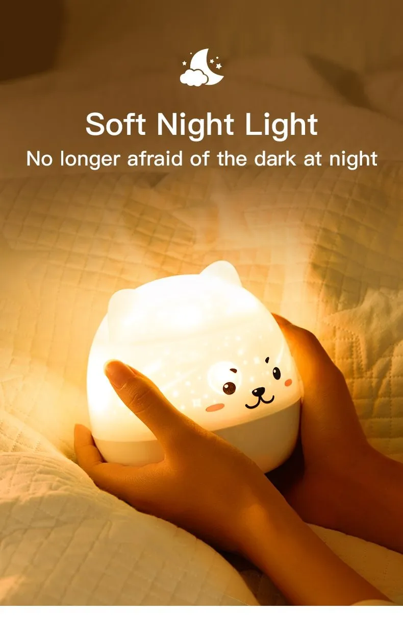 Star Projector Light Colorful Music LED Night Lights USB Charging/Rotatable/Sing Project lamp Bedroom Party