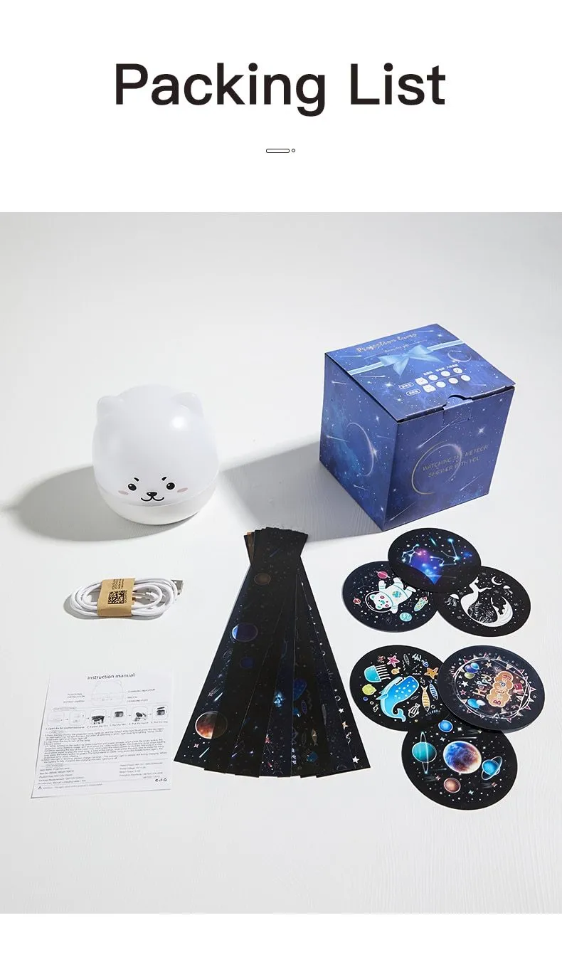 Star Projector Light Colorful Music LED Night Lights USB Charging/Rotatable/Sing Project lamp Bedroom Party