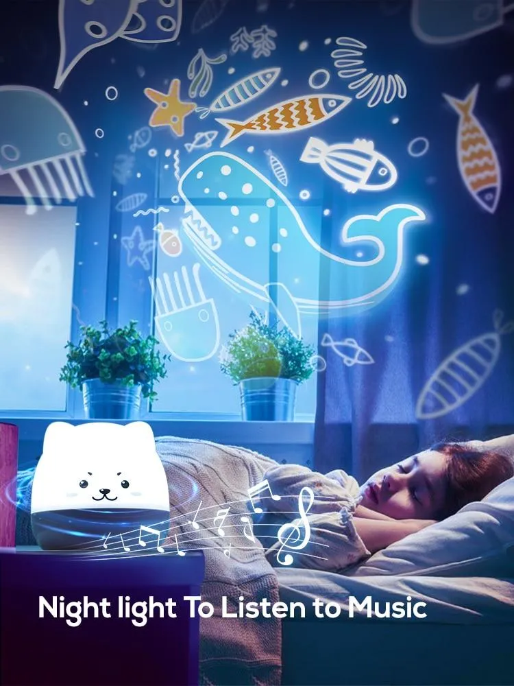 Star Projector Light Colorful Music LED Night Lights USB Charging/Rotatable/Sing Project lamp Bedroom Party