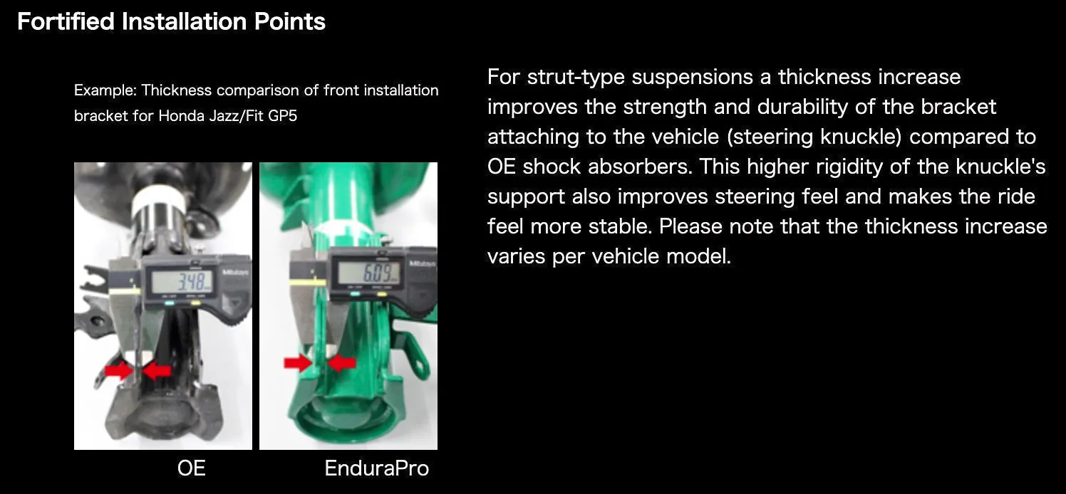 TEIN EnduraPro Plus Shocks Toyota Corolla (09-13) Front Right - 16 Way Adjustable - VSQ26-B1MS2-R