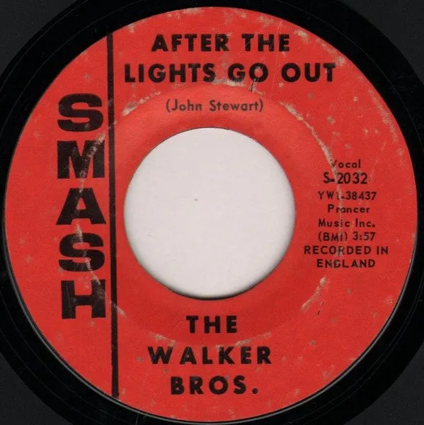 The Walker Brothers - The Sun Ain't Gonna Shine Anymore / After The Lights Go Out (7", Single, Styrene, MR ) (VG)