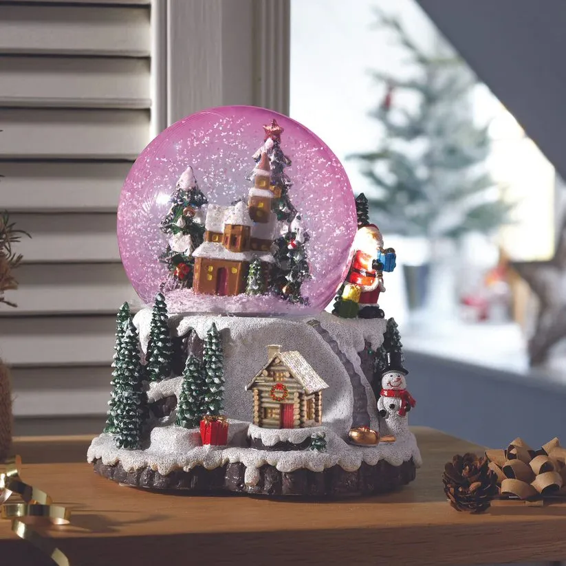 Three Kings 12cm Musical Village Snow Sphere