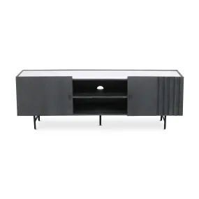 TOBIAS Marble & Wood TV Stand