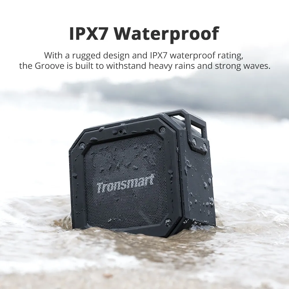 Tronsmart Groove (Force Mini) Bluetooth Speaker IPX7 Waterproof Column Portable Speaker for the computer with 24H Playtime