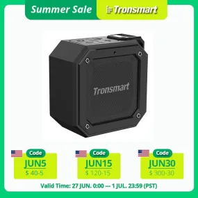 Tronsmart Groove (Force Mini) Bluetooth Speaker IPX7 Waterproof Column Portable Speaker for the computer with 24H Playtime