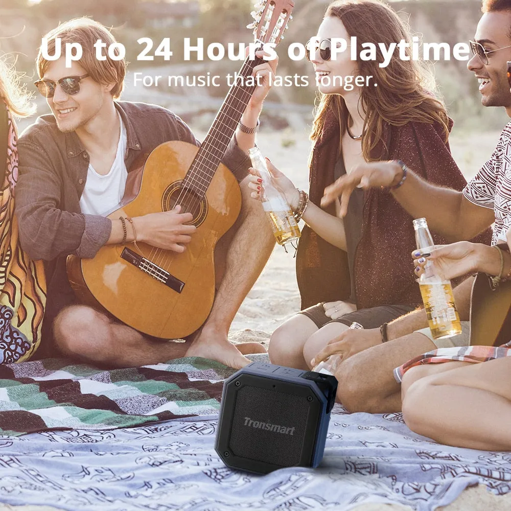 Tronsmart Groove (Force Mini) Bluetooth Speaker IPX7 Waterproof Column Portable Speaker for the computer with 24H Playtime
