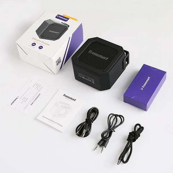 Tronsmart Groove (Force Mini) Bluetooth Speaker IPX7 Waterproof Column Portable Speaker for the computer with 24H Playtime