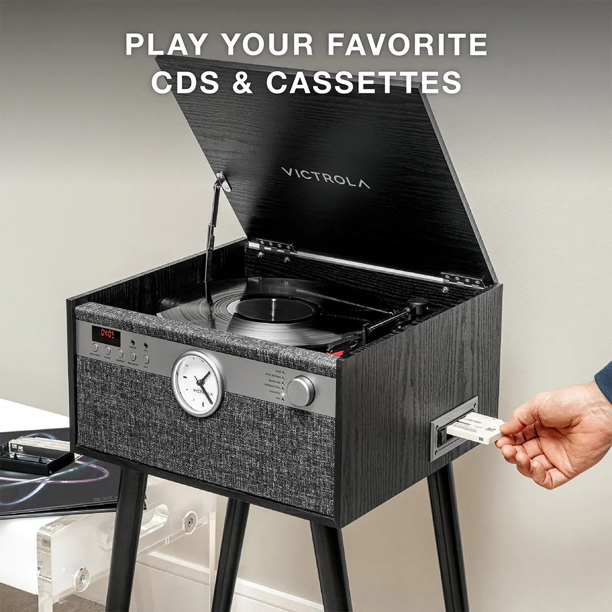 Victrola Victrola Century Signature  6-in-1 Music Center (Black)