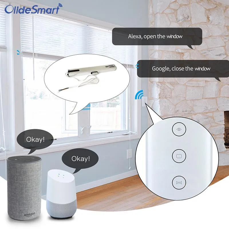 Wifi Smart AC Adjustable Stroke Automatic Window Opener Alexa Workable