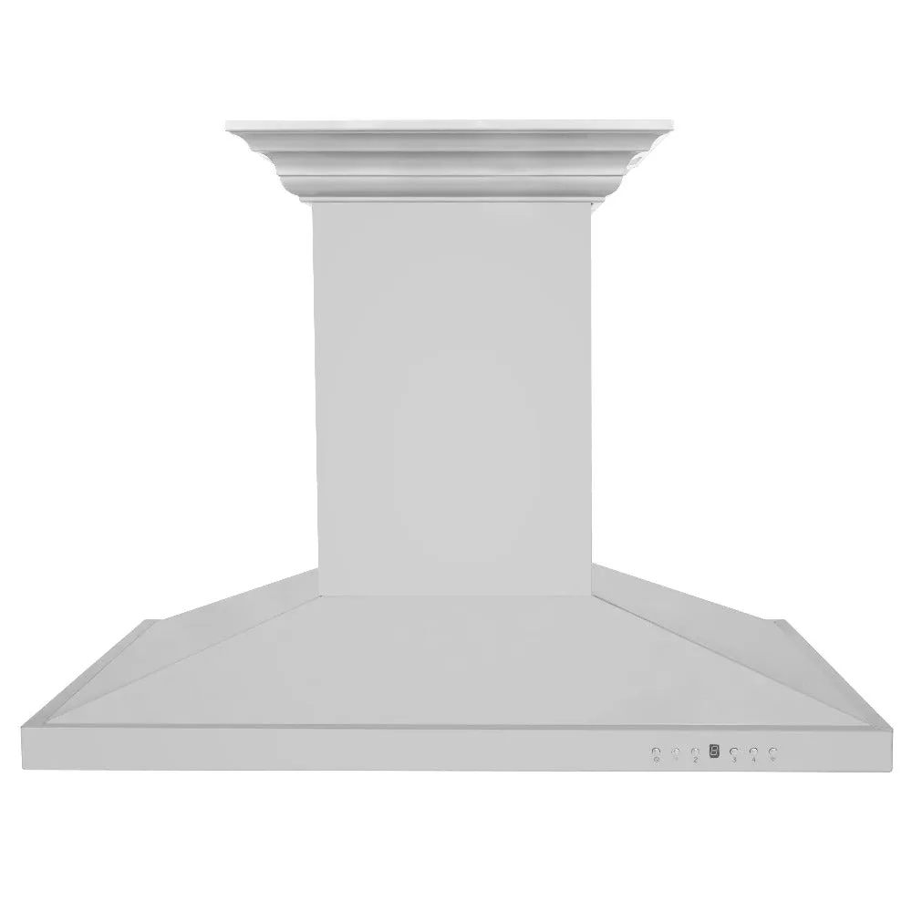 ZLINE Island Mount Range Hood in Stainless Steel with Built-in CrownSound Bluetooth Speakers (GL2iCRN-BT)
