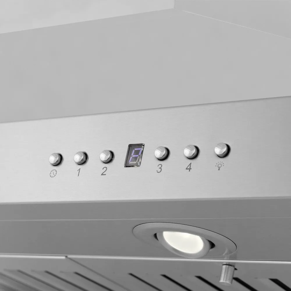 ZLINE Island Mount Range Hood in Stainless Steel with Built-in CrownSound Bluetooth Speakers (KL3iCRN-BT)